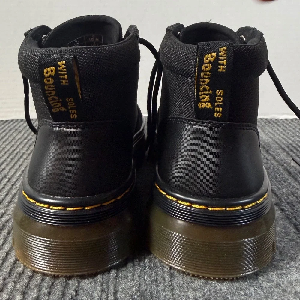 Dr. Martens Bonny Tech Black Nylon Utility Boots Mens 6 Womens 7 UK 5